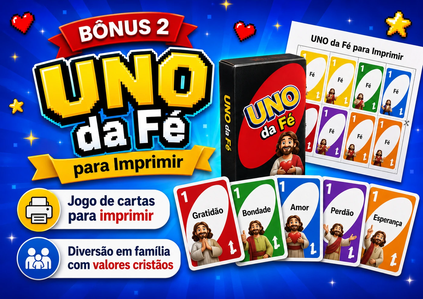 Bônus UNO da Fé para imprimir